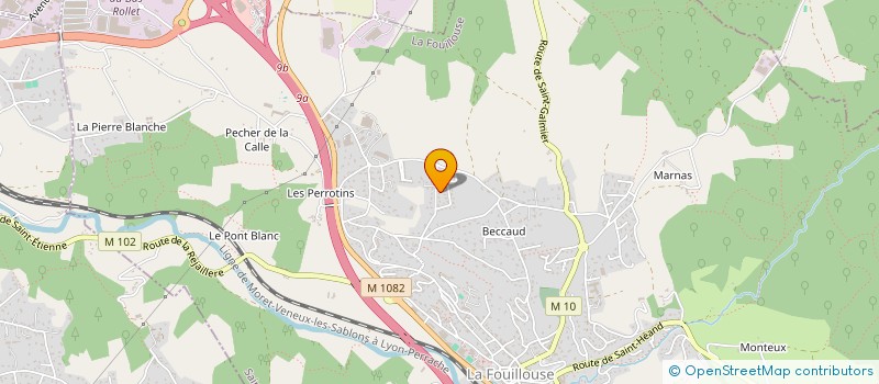 localisation de l'entreprise ASSOCIATION DES JARDINS FAMILIAUX DE LA FOUILLOUSE LES JARDINS DU MALEVAL  LA FOUILLOUSE