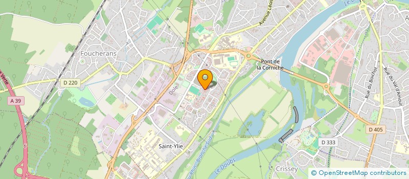 localisation de l'entreprise ASSOCIATION DES JARDINS FAMILIAUX DE LA VILLE DE DOLE à DOLE