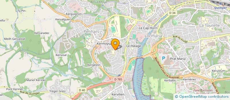 localisation de l'entreprise ASSOCIATION DES JARDINS FAMILIAUX DE PRAT-AR-ROUZ à QUIMPER