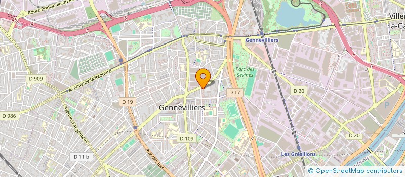 localisation de l'entreprise ASSOCIATION DES JARDINS FAMILIAUX GENNEVILLOIS A.D.J.F.G. à GENNEVILLIERS