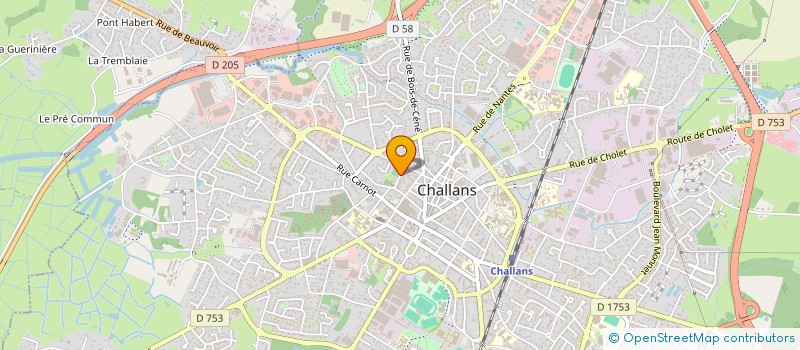 localisation de l'entreprise ASSOCIATION DES JARDINS FAMILIAUX LES GENETS à CHALLANS