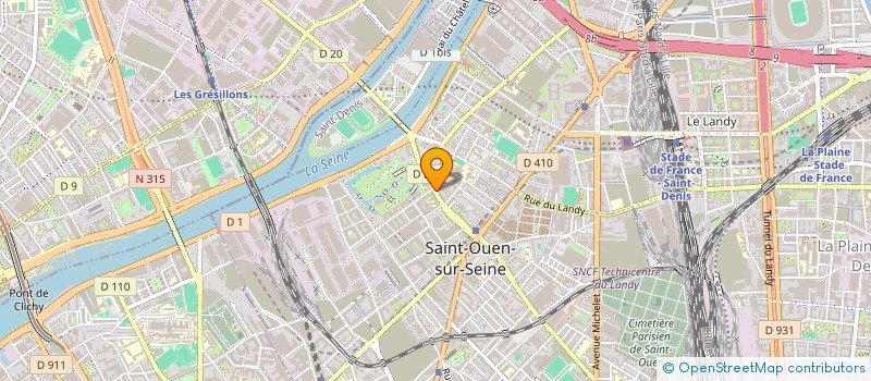 localisation de l'entreprise ASSOCIATION DES JARDINS OUVRIERS DE SAINT OUEN (AREVA ALSTOM) à SAINT-OUEN-SUR-SEINE