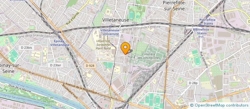 localisation de l'entreprise ASSOCIATION DES JARDINS OUVRIERS DE VILLETANEUSE à VILLETANEUSE