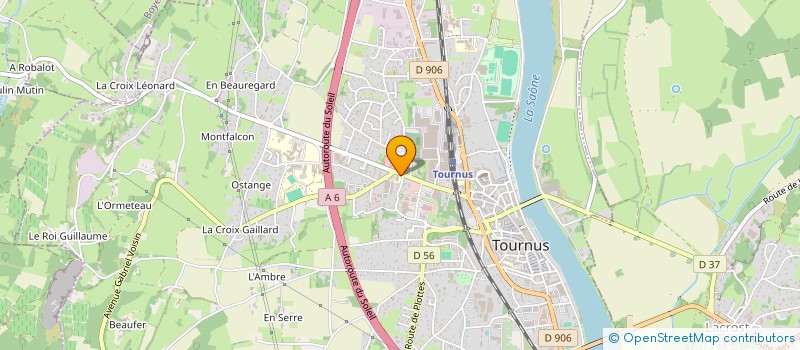 localisation de l'entreprise ASSOCIATION DES JARDINS PARTAGES DE TOURNUS  TOURNUS