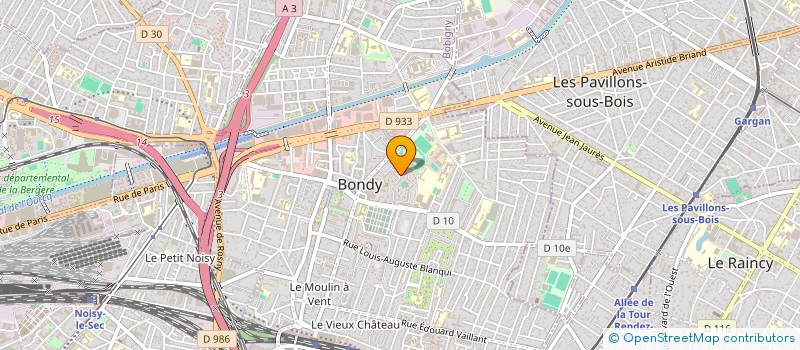 localisation de l'entreprise ASSOCIATION DES JEUNES CADRES CASAMANCAIS  BONDY