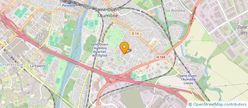 localisation de l'entreprise ASSOCIATION DES JEUNES CONGOLAIS EN FRANCE  SAINT-OUEN-L'AUMONE