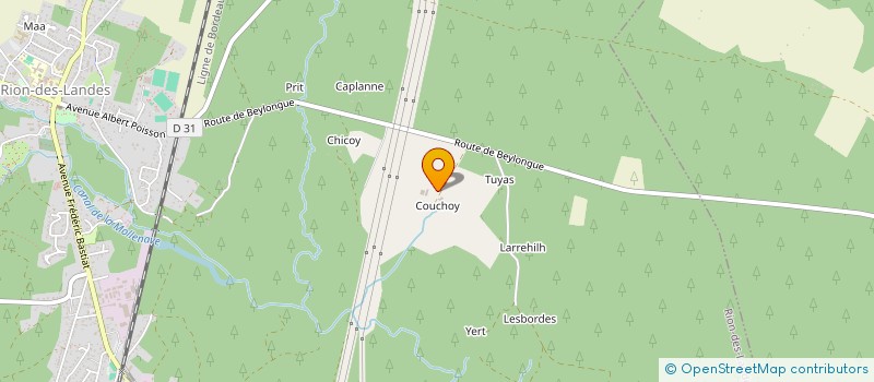 localisation de l'entreprise ASSOCIATION DES JEUNES COURSAYRES à RION-DES-LANDES