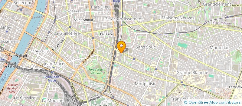 localisation de l'entreprise ASSOCIATION DES JEUNES CREATEURS  LYON