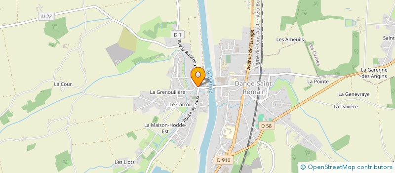 localisation de l'entreprise ASSOCIATION DES JEUNES D'ICI à DANGE-SAINT-ROMAIN