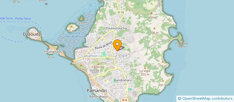 localisation de l'entreprise ASSOCIATION DES JEUNES D'OUTRE MER à PAMANDZI
