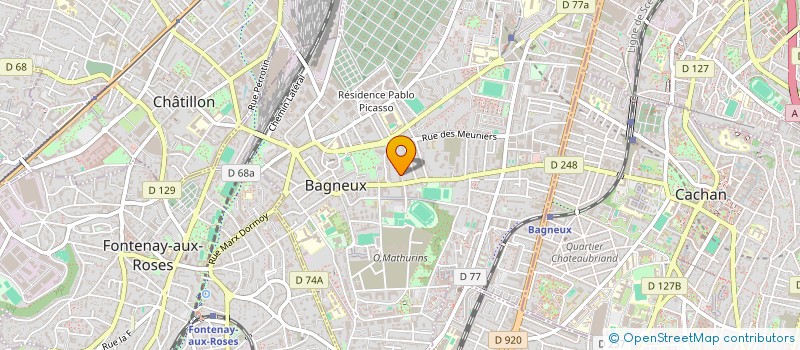 localisation de l'entreprise ASSOCIATION DES JEUNES DE BAGNEUX POUR LA SOLIDARITE à BAGNEUX