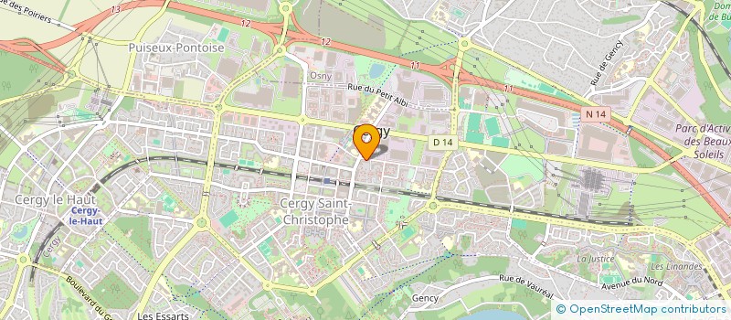 localisation de l'entreprise ASSOCIATION DES JEUNES DE DZAHADJOU BADJINI/EST DE FRANCE  CERGY