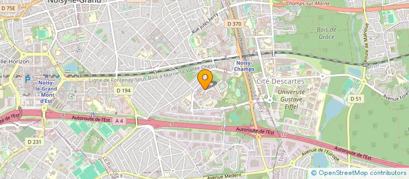 localisation de l'entreprise ASSOCIATION DES JEUNES DE LA BUTTE VERTE ET DU CHAMPY (AJBVC)  NOISY-LE-GRAND