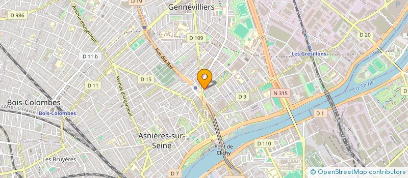 localisation de l'entreprise ASSOCIATION DES JEUNES DE LA CITE ROUGE à GENNEVILLIERS