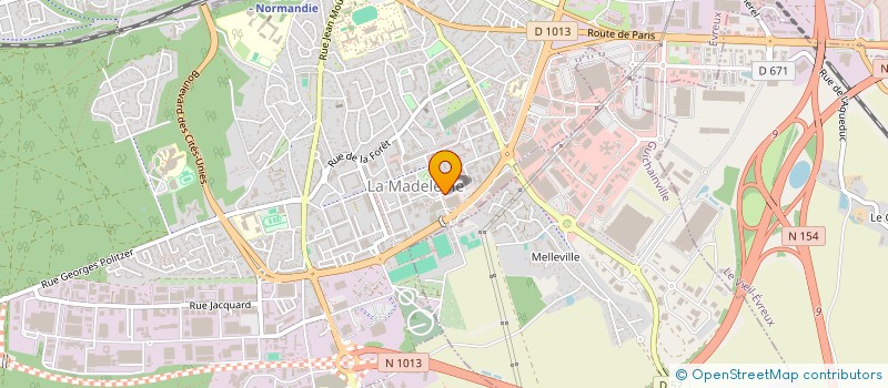 localisation de l'entreprise ASSOCIATION DES JEUNES DE LA MADELEINE à EVREUX