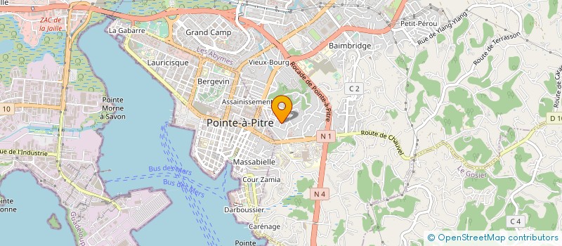 localisation de l'entreprise ASSOCIATION DES JEUNES DE TERRAIN SONIS à LES ABYMES