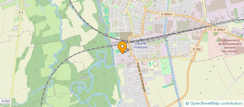 localisation de l'entreprise ASSOCIATION DES JEUNES DE VITRY LE FRANCOIS  VITRY-LE-FRANCOIS