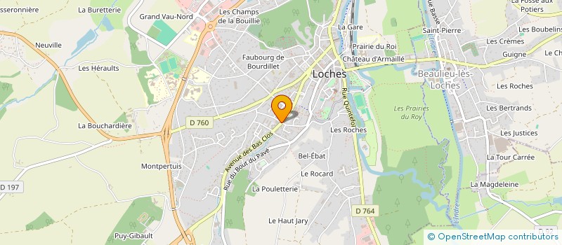localisation de l'entreprise ASSOCIATION DES JEUNES DES BAS CLOS à LOCHES