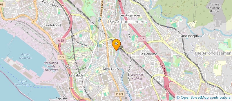localisation de l'entreprise ASSOCIATION DES JEUNES DU VIEUX MOULIN ET DES ARNAVAUX à MARSEILLE