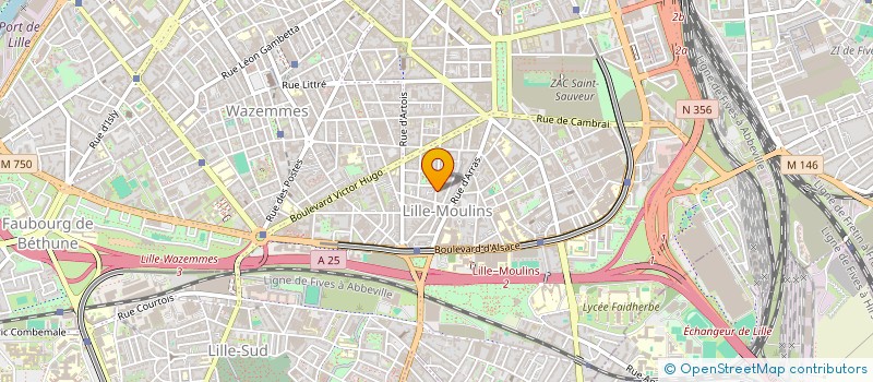 localisation de l'entreprise ASSOCIATION DES JEUNES ESPOIRS SPORTIFS à LILLE