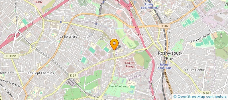 localisation de l'entreprise ASSOCIATION DES JEUNES FRANCO AFRICAINS D'ACTIONS SOCIALES à ROSNY-SOUS-BOIS