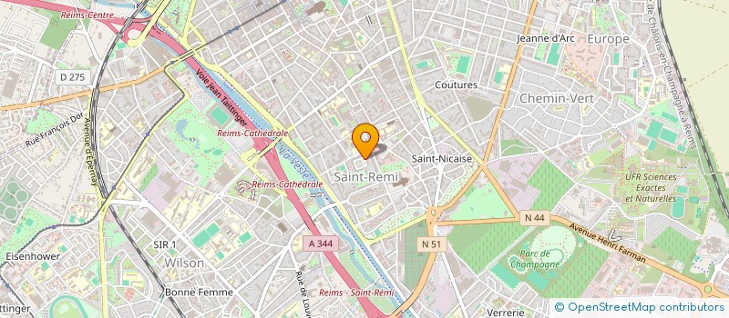 localisation de l'entreprise ASSOCIATION DES JEUNES JOURNALISTES EUROPEENS (AJJE)  REIMS