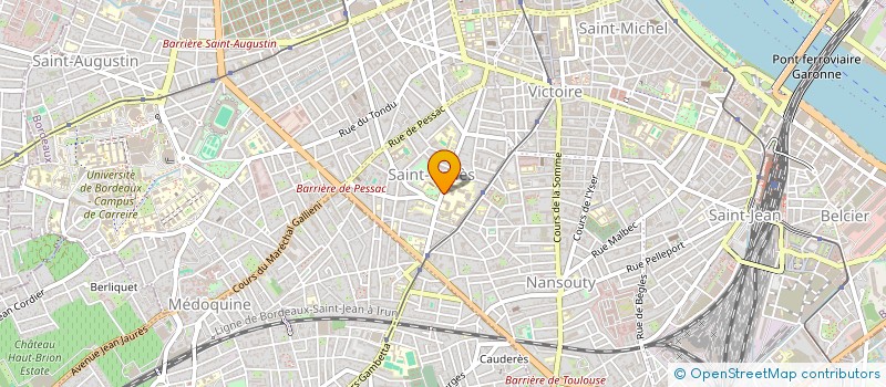 localisation de l'entreprise ASSOCIATION DES JEUNES LASALLIENS - DELEGATION SUD-OUEST ET ILE DE LA REUNION  BORDEAUX