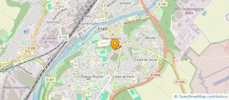 localisation de l'entreprise ASSOCIATION DES JEUNES MALIENS DE L'OISE ( A.J.M.O.)  CREIL