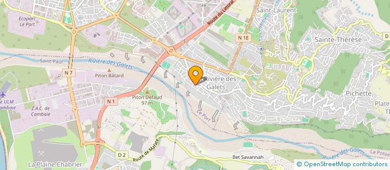 localisation de l'entreprise ASSOCIATION DES JEUNES POUR LA CULTURE REUNIONNAISE TAMOUL  LE PORT