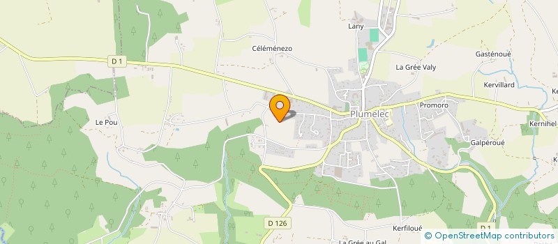 localisation de l'entreprise ASSOCIATION DES JEUNES RACINES  PLUMELEC