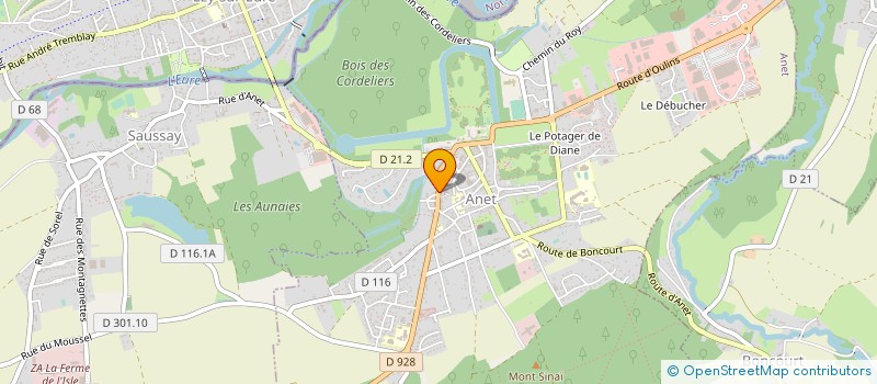 localisation de l'entreprise ASSOCIATION DES JEUNES SAPEURS POMPIERS à ANET