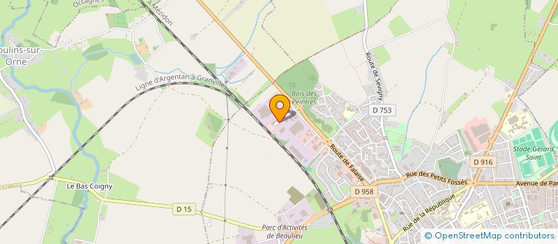 localisation de l'entreprise ASSOCIATION DES JEUNES SAPEURS POMPIERS D'ARGENTAN à ARGENTAN