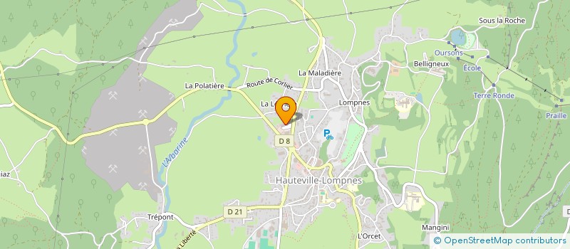 localisation de l'entreprise ASSOCIATION DES JEUNES SAPEURS POMPIERS D'HAUTEVILLE-LOMPNES à PLATEAU D'HAUTEVILLE