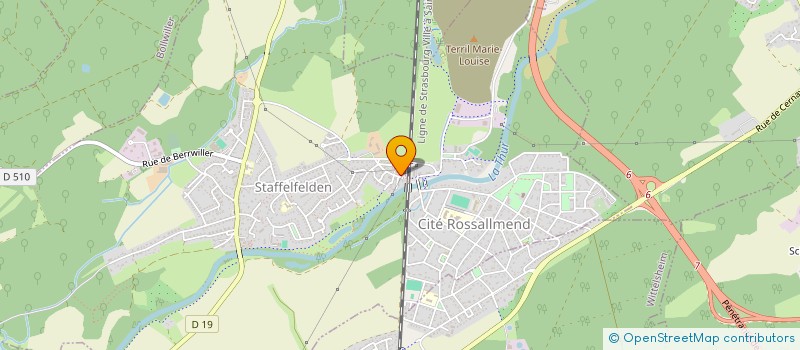 localisation de l'entreprise ASSOCIATION DES JEUNES SAPEURS-POMPIERS DE CERNAY-WITTELSHEIM ET ENVIRONS  WITTELSHEIM