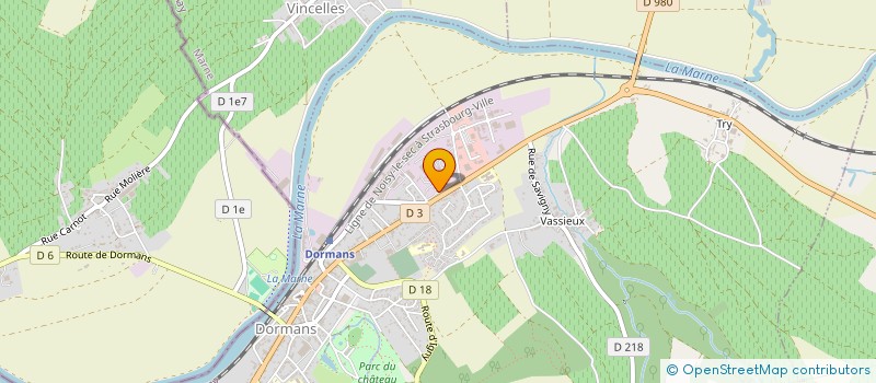 localisation de l'entreprise ASSOCIATION DES JEUNES SAPEURS POMPIERS DE DORMANS  DORMANS