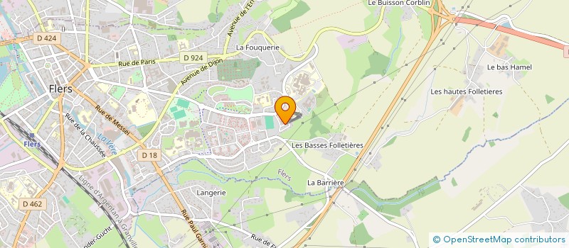 localisation de l'entreprise ASSOCIATION DES JEUNES SAPEURS POMPIERS DE FLERS à FLERS