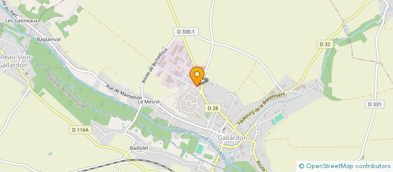 localisation de l'entreprise ASSOCIATION DES JEUNES SAPEURS POMPIERS DE GALLARDON à GALLARDON