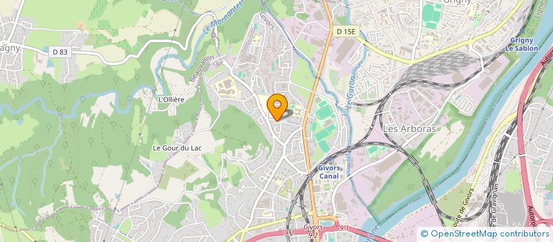 localisation de l'entreprise ASSOCIATION DES JEUNES SAPEURS-POMPIERS DE  GIVORS GRIGNY LES 2 VALLEES  GIVORS