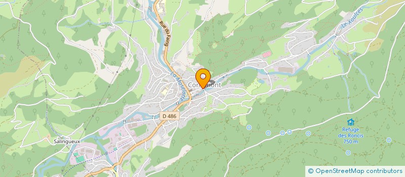 localisation de l'entreprise ASSOCIATION DES JEUNES SAPEURS POMPIERS DE LA MOSELOTTE  CORNIMONT