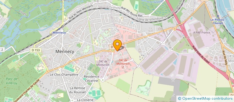 localisation de l'entreprise ASSOCIATION DES JEUNES SAPEURS-POMPIERS DE MENNECY à MENNECY