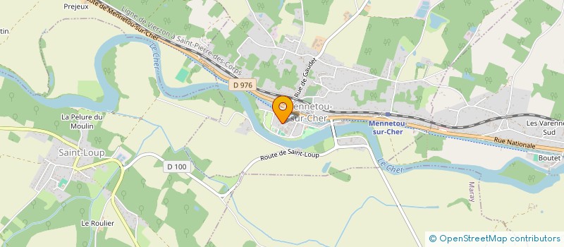 localisation de l'entreprise ASSOCIATION DES JEUNES SAPEURS POMPIERS DE MENNETOU-SUR-CHER  MENNETOU-SUR-CHER