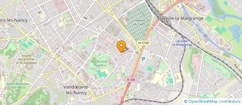 localisation de l'entreprise ASSOCIATION DES JEUNES SAPEURS-POMPIERS DE NANCY-VANDOEUVRE  VANDUVRE-LES-NANCY