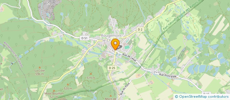 localisation de l'entreprise ASSOCIATION DES JEUNES SAPEURS-POMPIERS DE ROUGEMONT-LE-CHATEAU à ROUGEMONT-LE-CHATEAU