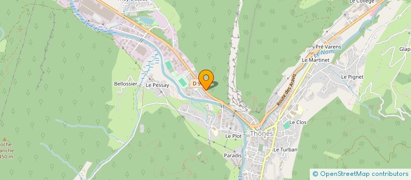 localisation de l'entreprise ASSOCIATION DES JEUNES SAPEURS POMPIERS DE THONES à THONES