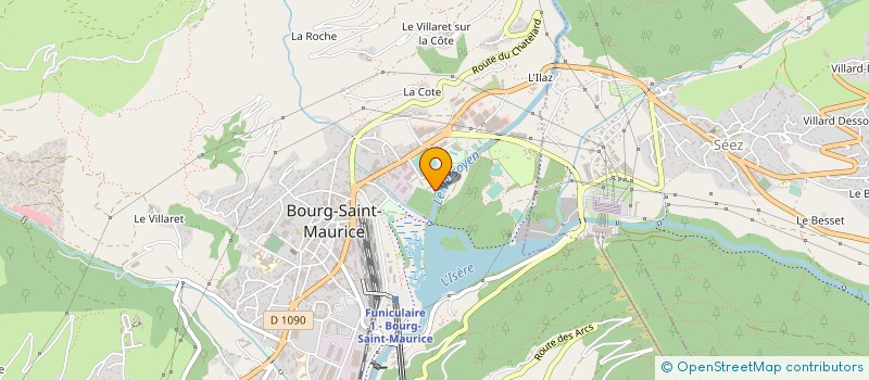 localisation de l'entreprise ASSOCIATION DES JEUNES SAPEURS POMPIERS DU CENTRE DE SECOURS PRINCIPAL DE BOURG SAINT MAURICE  BOURG-SAINT-MAURICE