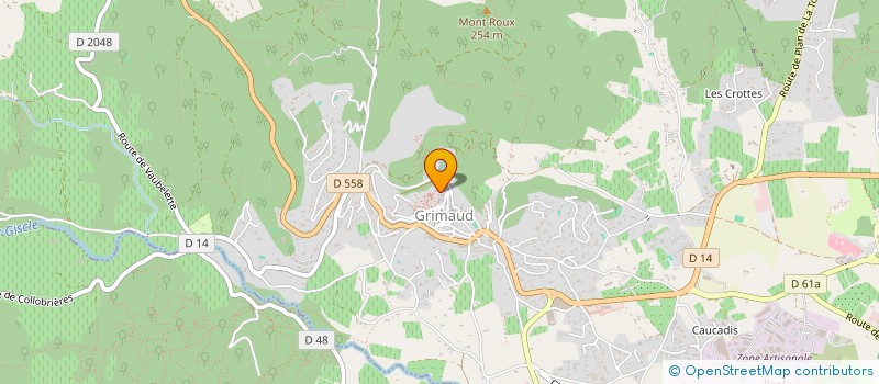 localisation de l'entreprise ASSOCIATION DES JEUNES SAPEURS POMPIERS DU GOLFE à GRIMAUD