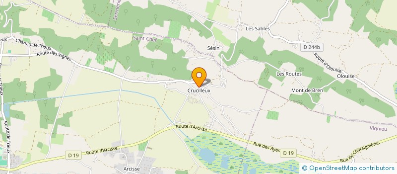 localisation de l'entreprise ASSOCIATION DES JEUNES SAPEURS-POMPIERS DU VAL DU VER  SAINT-CHEF