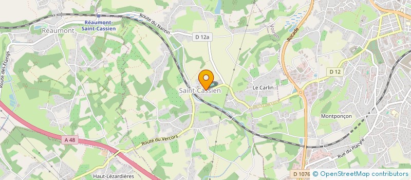 localisation de l'entreprise ASSOCIATION DES JEUNES SAPEURS-POMPIERS - PORTE DE CHARTREUSE  SAINT-CASSIEN