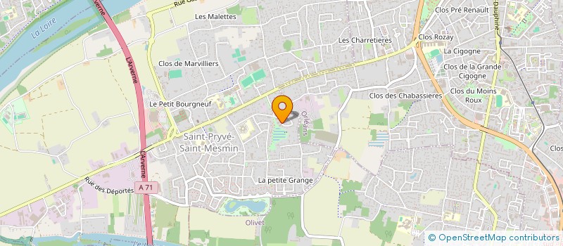 localisation de l'entreprise ASSOCIATION DES JEUNES TRAVAILLEURS ET ETUDIANTS CONGOLAIS D'ORLEANS à SAINT-PRYVE-SAINT-MESMIN