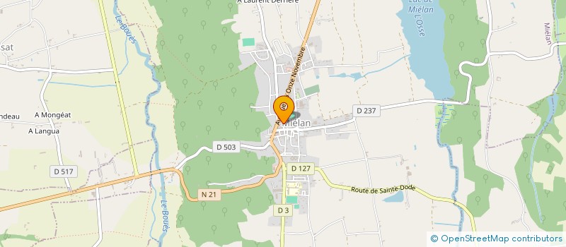 localisation de l'entreprise ASSOCIATION DES JOUEURS DE L'ENTENTE RUGBY MIELAN MIRANDE RABASTENS  MIELAN